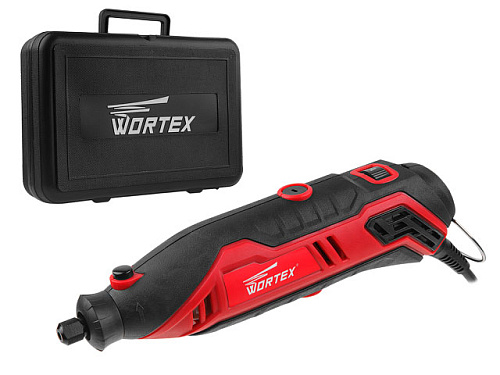  Гравер электрический WORTEX MG 3214 E в чем. + аксессуары 140 Вт, 10000 - 35000 об/мин, цанга 2.3 и 