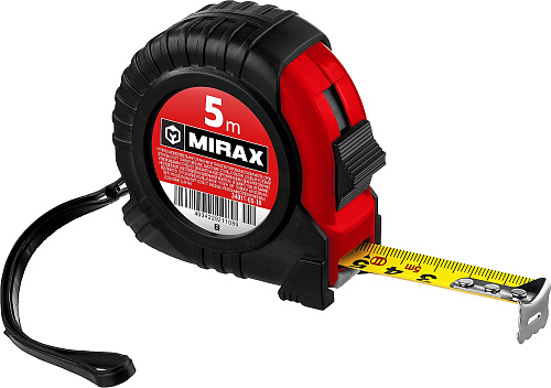  MIRAX Rubber 5м / 18мм рулетка в обрезиненном пластиковом корпусе 