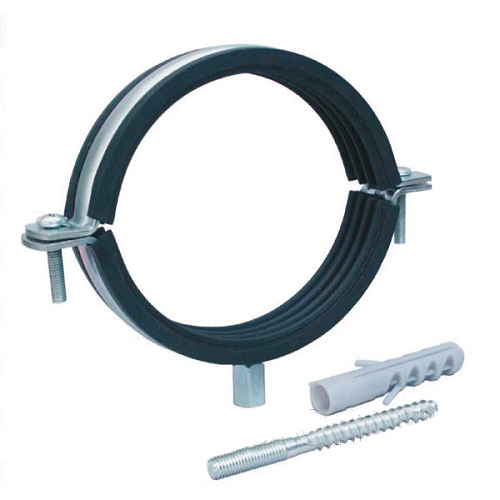  Хомут сантехнический 1 1/2", диаметр 48-53, шпилька + дюбель (шт.) 