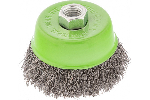  Щетка чашка (75 мм; М14; витая проволока 0.3 мм) для УШМ СИБРТЕХ 746047 