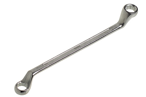  Ключ гаечный двухсторонний накидной, хромированный, 19 х 22 мм (Hobbi) (шт.) 
