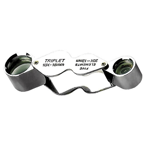  Лупа складная 10-ти и 20-кратная, D 18 мм, D 12 мм SPARTA 