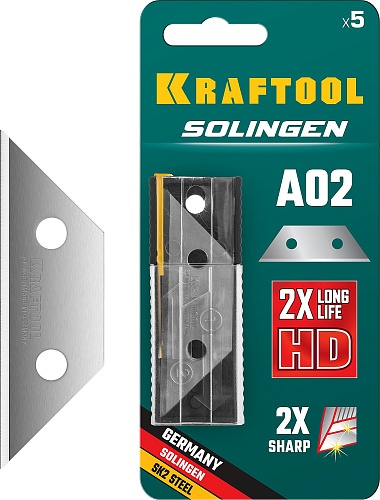  Лезвия трапециевидные сменные PRO SOLINGEN (5 шт; А02) Kraftool 09627-S5_z02 