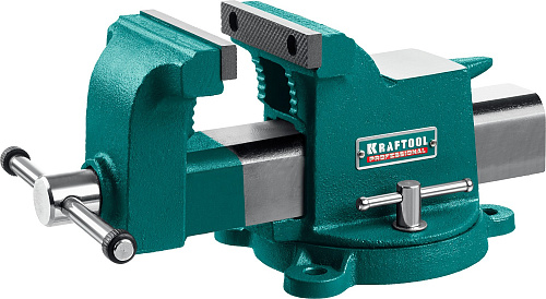  KRAFTOOL STEEL, 100 мм, стальные слесарные тиски 