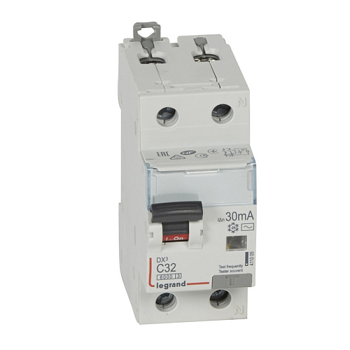  Автомат дифференциальный (АВДТ) DX3 6кА, С 32А, 30мА, тип АС, 1P+N 