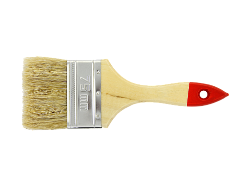  Кисть плоская (флейцевая), светл. щетина 1,5" Оптима 