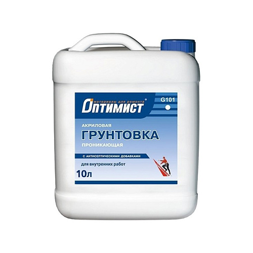  Грунтовка проникающая для внутренних работ Оптимист G101 (10 л) 