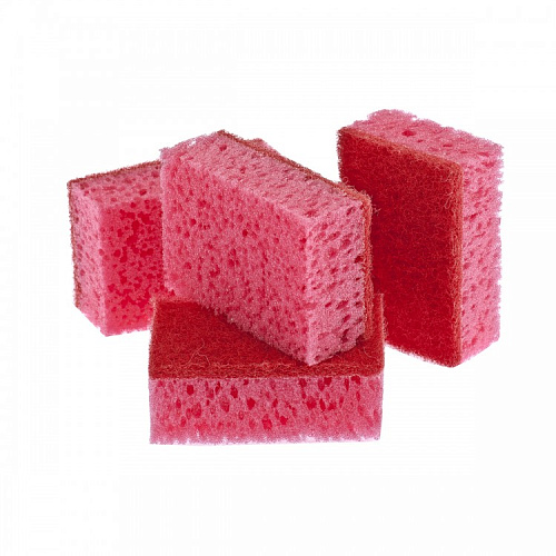  Губки для посуды "КОРАЛЛ", 95*64*36 мм, 4 шт.//ТМ Elfe 