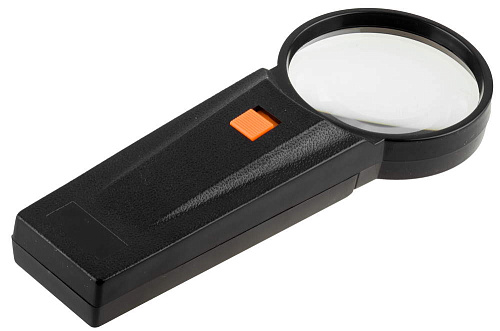  Лупа STAYER "STANDARD" с подсветкой, 4 кратное увеличение, диаметр линзы - 65мм 