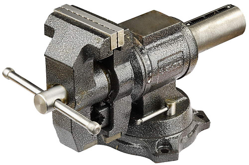  Тиски ЗУБР "ЭКСПЕРТ" слесарные, многофункциональные с поворотом в двух плоскостях, 100мм 