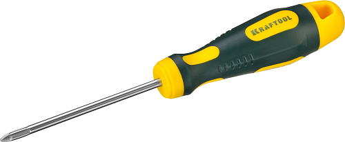  Отвертка KRAFTOOL "EXPERT", Cr-Mo-V сталь, двухкомпонентная противоскользящая рукоятка, PZ, №1x80мм 