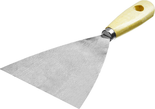  Шпатель MIRAX стальной, c деревянной ручкой, 120мм 