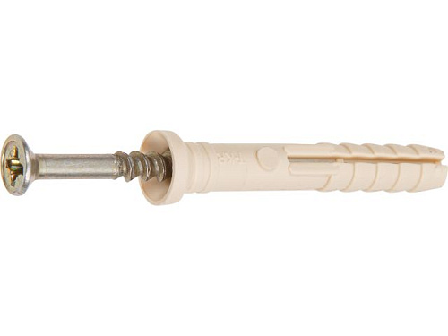  Дюбель-гвоздь 6х40 мм нейлон потай (10 шт в зип-локе) STARFIX 