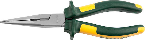  Тонкогубцы KRAFTOOL"KRAFT-MAX",Cr-Mo,маслобензост двухкомп рукоятки,шарнирное соединение с повыш изн 