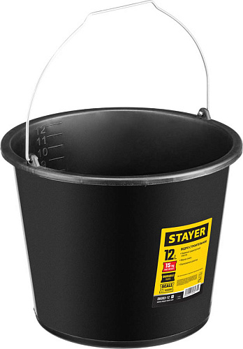  Ведро строительное пластмассовое, 12 л, STAYER 