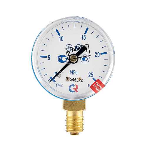  Манометр с поверкой 25,0 МПа, кислород 