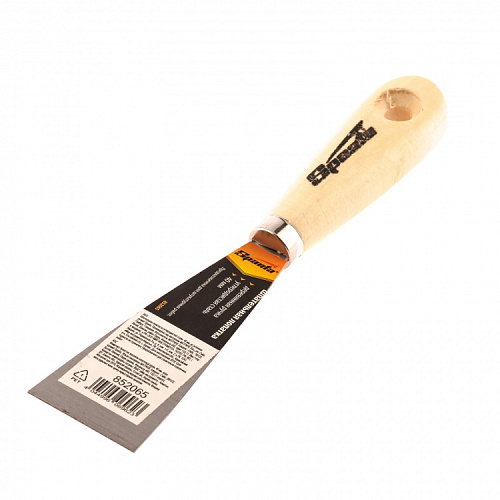  Шпатель нержавеющая сталь, 40 мм, деревянная ручка // SPARTA 