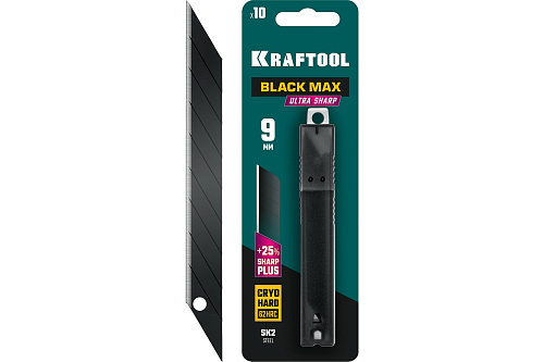  Сегментированные лезвия KRAFTOOL BLACK MAX 9 мм, 10 шт 09602-09-S10 
