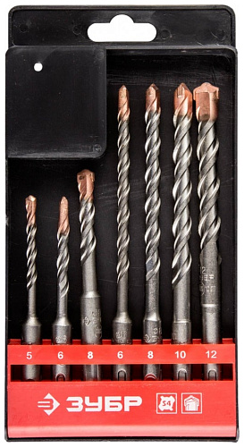  Набор буров по бетону, 7 шт. //SDS-Plus ЗУБР "ЭКСПЕРТ"  
