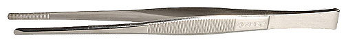  Пинцет д/электроники и точной механики, 180мм, нерж., антимагнит, прямой, закругленные губки, ЗУБР 