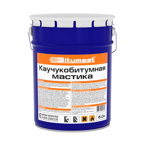  Мастика каучукобитумная Битумаст, металлическое ведро, 5 л 