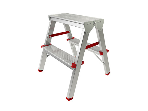  Лестница-стремянка алюм. двухсторонняя 44 см 2 ступ. 1,9кг PRO STARTUL (ST9941-02) 