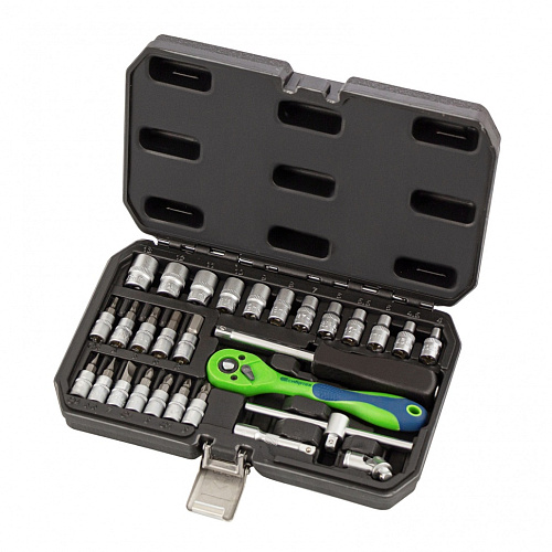  Набор инструментов, 1/4", CrV, пластиковый кейс 29 предм. Сибртех 