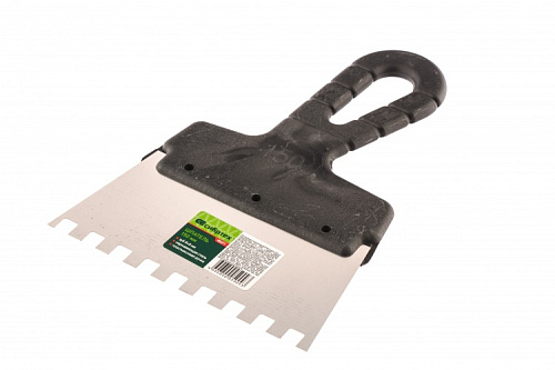  Шпатель нержавеющая сталь зубчатый 150 мм (8 х 8), пластмассовая ручка // СИБРТЕХ 