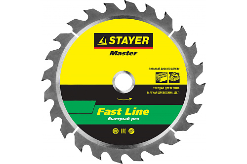  Диск по дереву пильный Быстрый рез (185x30/20 мм; 24T) Stayer 3680-185-30-24_z01 