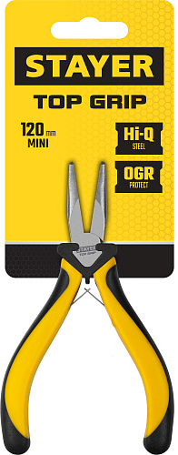  Тонкогубцы изогнутые TopGrip, STAYER 2218-3, 120мм 