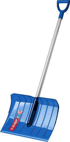 Ударопрочная снеговая лопата ЗУБР АНГАРА из морозостойкого поликарбоната, легкий черенок из алюминия 