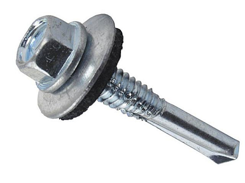  Саморез кровельный 5,5 х 25 мм оцинкованный с увелич. св. 15 мм (600 шт.) 