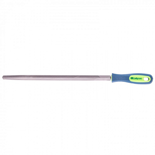  Напильник, 300 мм, трехгранный, двухкомпонентная рукоятка, №2// Сибртех 