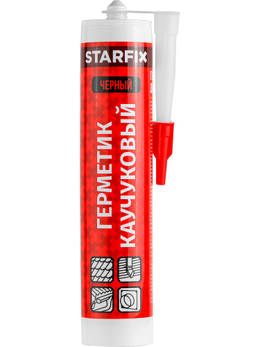 Герметик каучуковый для кровли STARFIX черный, 300мл 