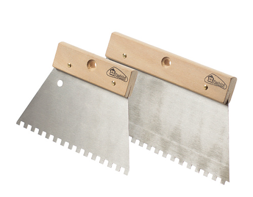  Шпатель трапециевидный, зубчатый, 250 мм, зуб 6 х 6 мм (Hobbi) (шт.) 