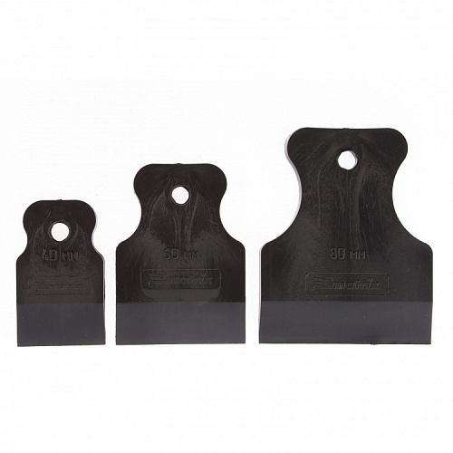  Набор шпателей 40-60-80 мм, черная резина, 3 шт.// SPARTA 