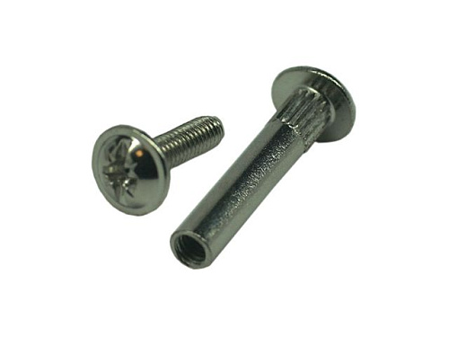  Винт-стяжка мебельный М6х29 мм никелированный (10 шт в зип-локе) STARFIX 