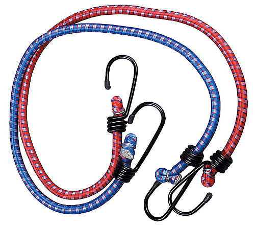  Шнур резиновый крепежный со стальными крюками, 60 см, d 8 мм, ЗУБР "МАСТЕР",2 шт 