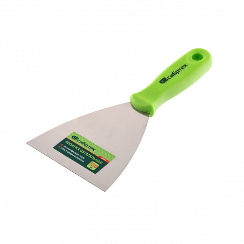  Шпательная лопатка из нержавеющей стали, 100 мм, пластмассовая ручка// Сибртех 
