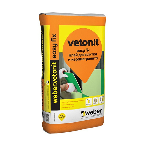  Клей плиточный Weber Vetonit Easy Fix, 25 кг 