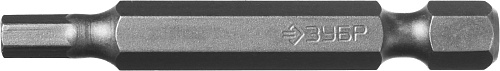  Биты кованые, HEX4, 50мм, 2шт. хромомолибденовая сталь,C 1/4", ЗУБР МАСТЕР 