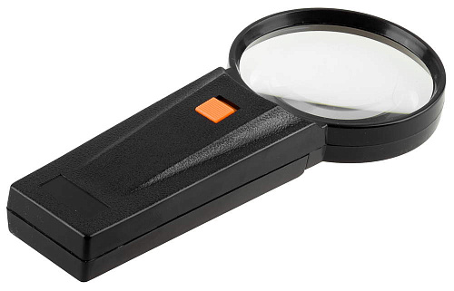  Лупа STAYER "STANDARD" с подсветкой, 3 кратное увеличение, диаметр линзы - 75мм 