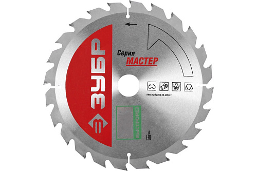  Диск пильный по дереву Быстрый рез (180x30/20 мм; 24Т) ЗУБР 36910-180-30-24_z01 