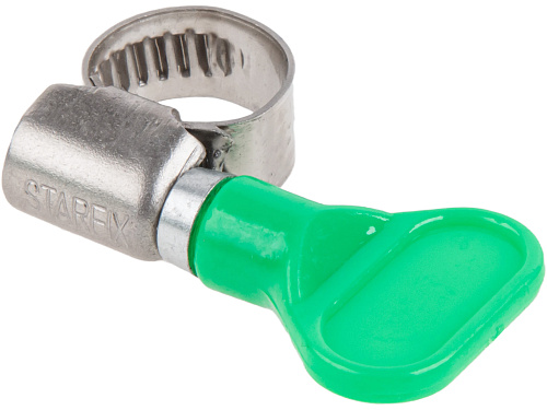  Хомут червячный с ключом "бабочка" 8-12 мм, нерж.сталь (W2) STARFIX 