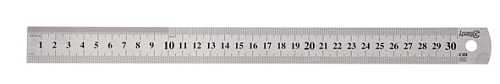  Линейка двусторонняя, металлическая, 300 мм (Hobbi) (шт.) 
