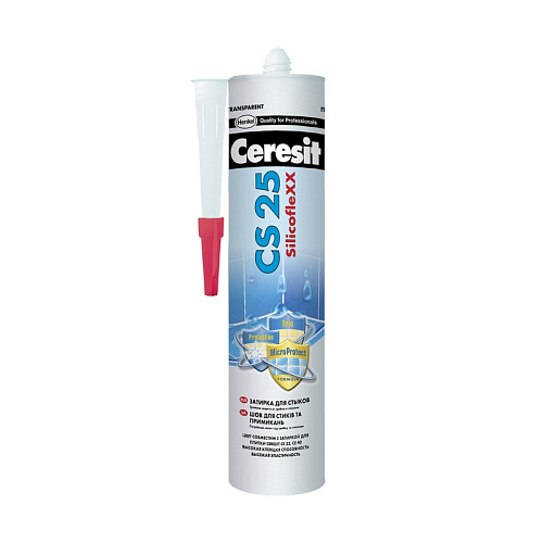  Силиконовая затирка Ceresit CS 25, белая (0,28 л) 1095674 