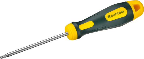  Отвертка TORX Hole №15x80мм, Cr-Mo-V сталь, двухкомпонентная противоскользящая рукоятка, KRAFTOOL 
