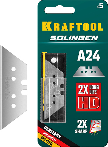  Лезвия трапециевидные сменные SOLINGEN (5 шт; А24) Kraftool 09625-S5_z02 