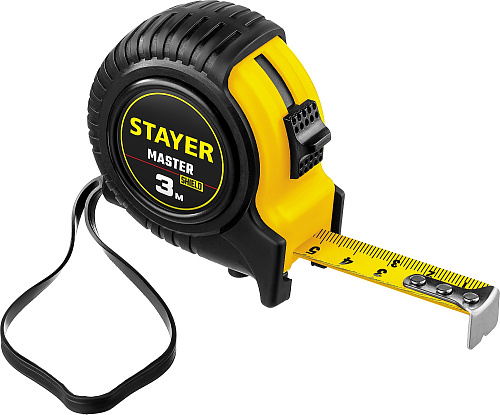  STAYER MASTER 3м / 16мм рулетка в ударостойком обрезиненном корпусе 