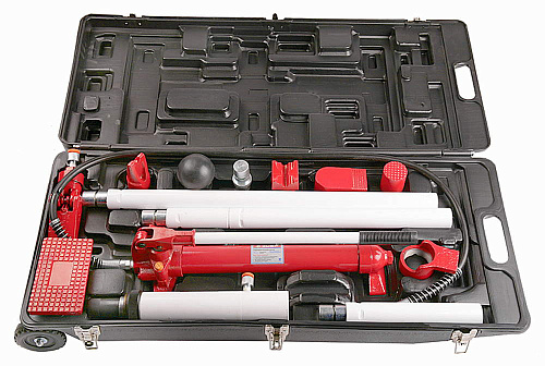  Набор гидравлический, портативный для правки кузова, в пластиковом кейсе, 10т, ЗУБР "ЭКСПЕРТ" 